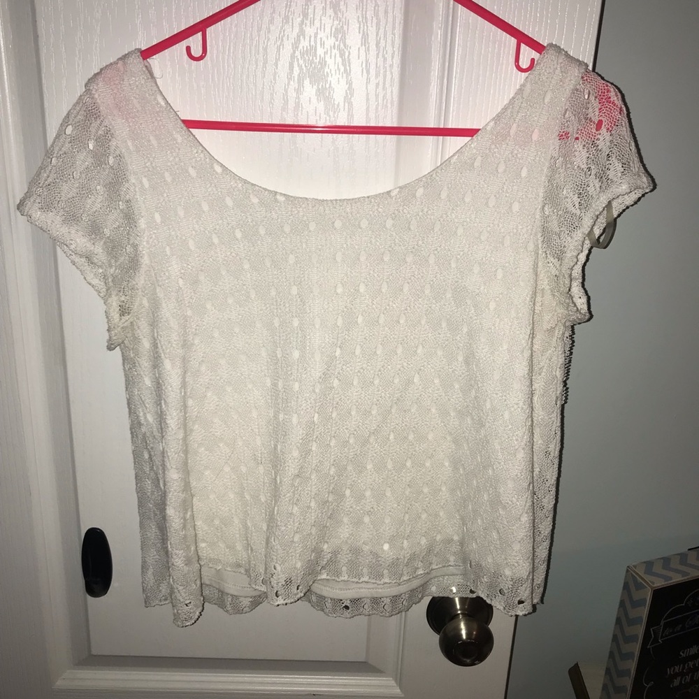 White Aeropostale short-sleeve blouse